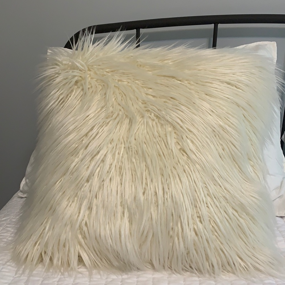 Faux fur pillow